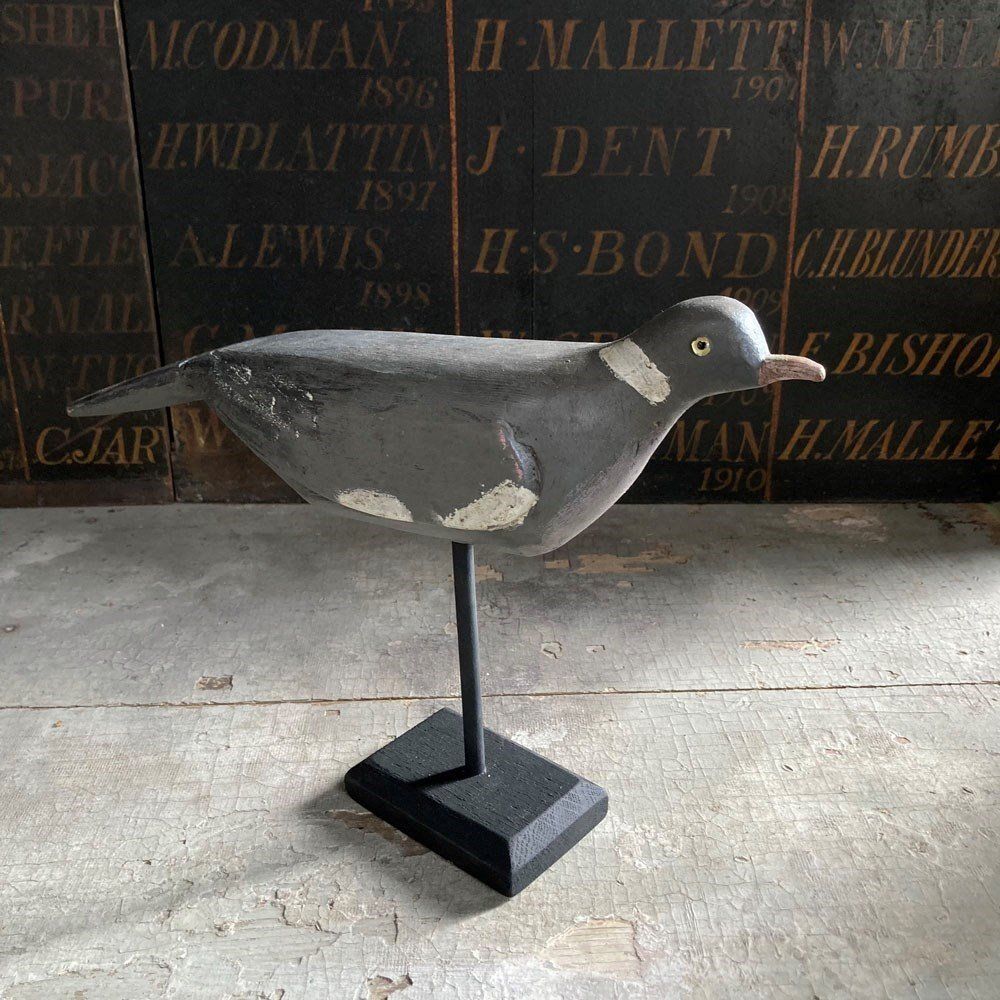 Vintage Decoy Wood Pigeon, 1930s photo vintage