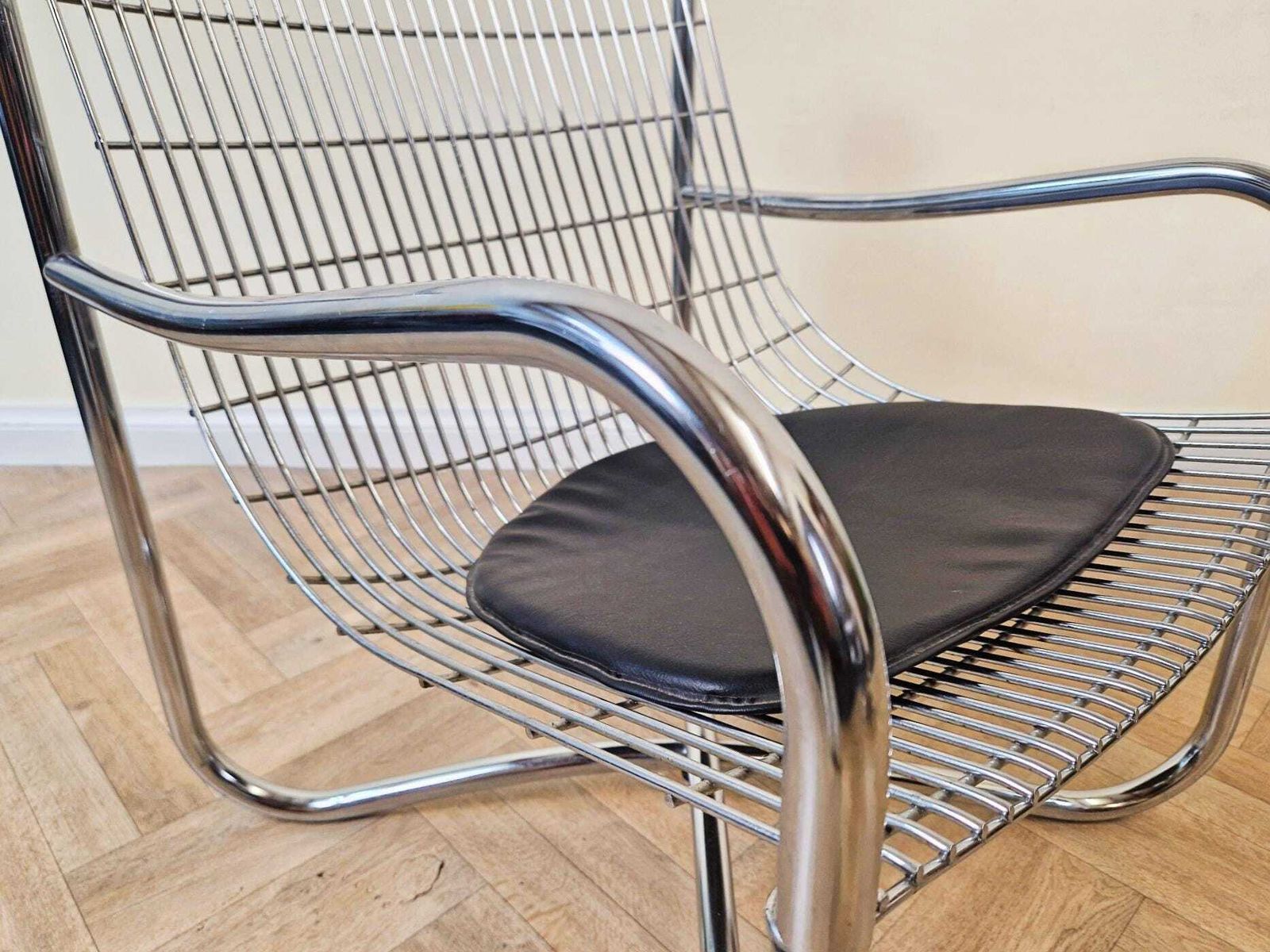 David Mellor O.B.E Iconic Mid Century Chrome & Steel Lounge Accent Chair Bl789a photo 2950.0