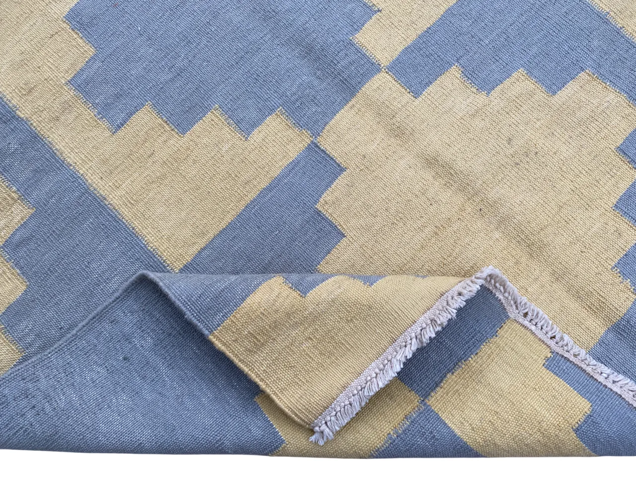 Modern Kilim Handwoven Wool Living Room Bedroom Rug photo vinterior