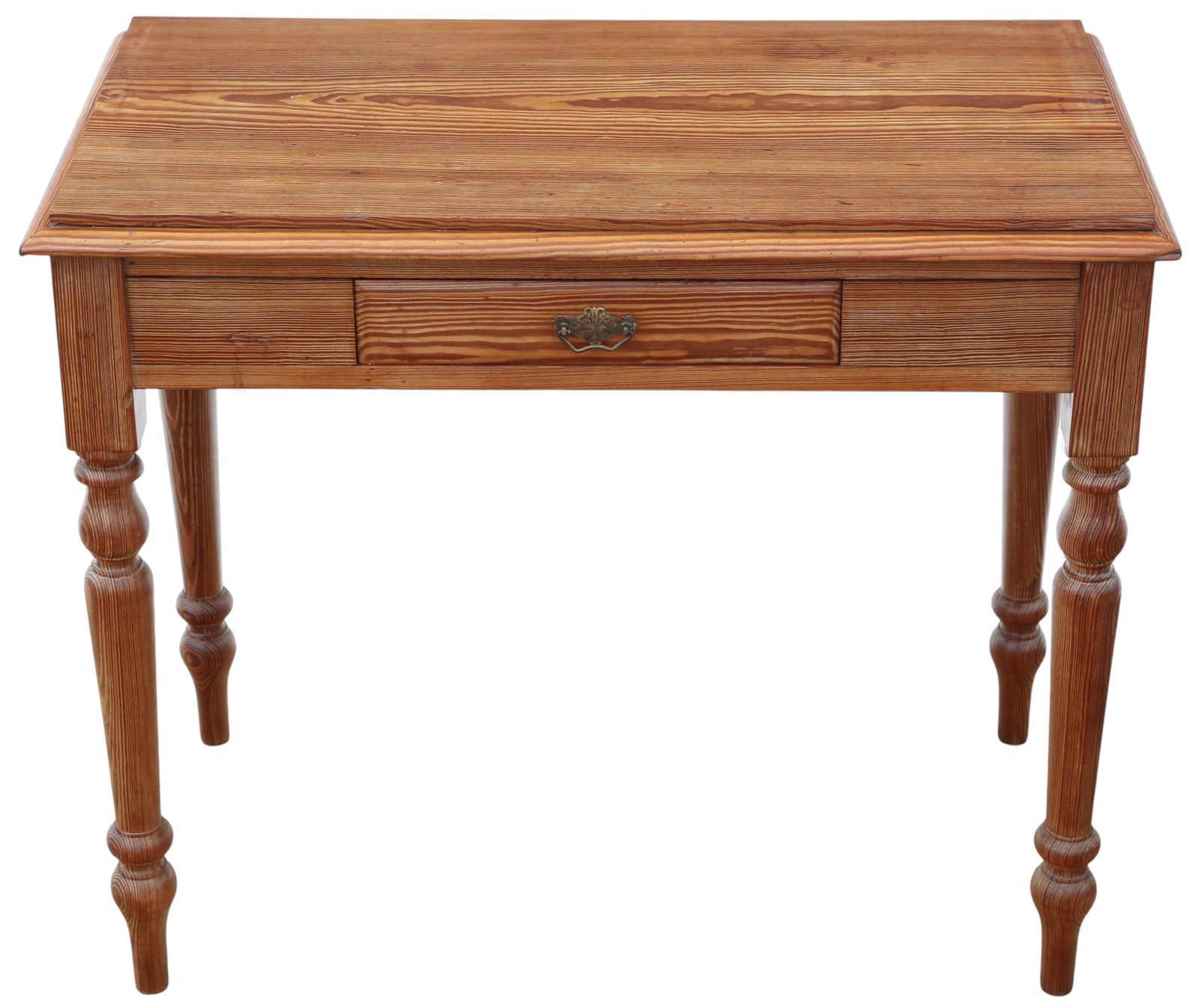 Antique 19th Century Pitch Pine Desk / Writing Table – Side Or Dressing Occasional Table photo furniture