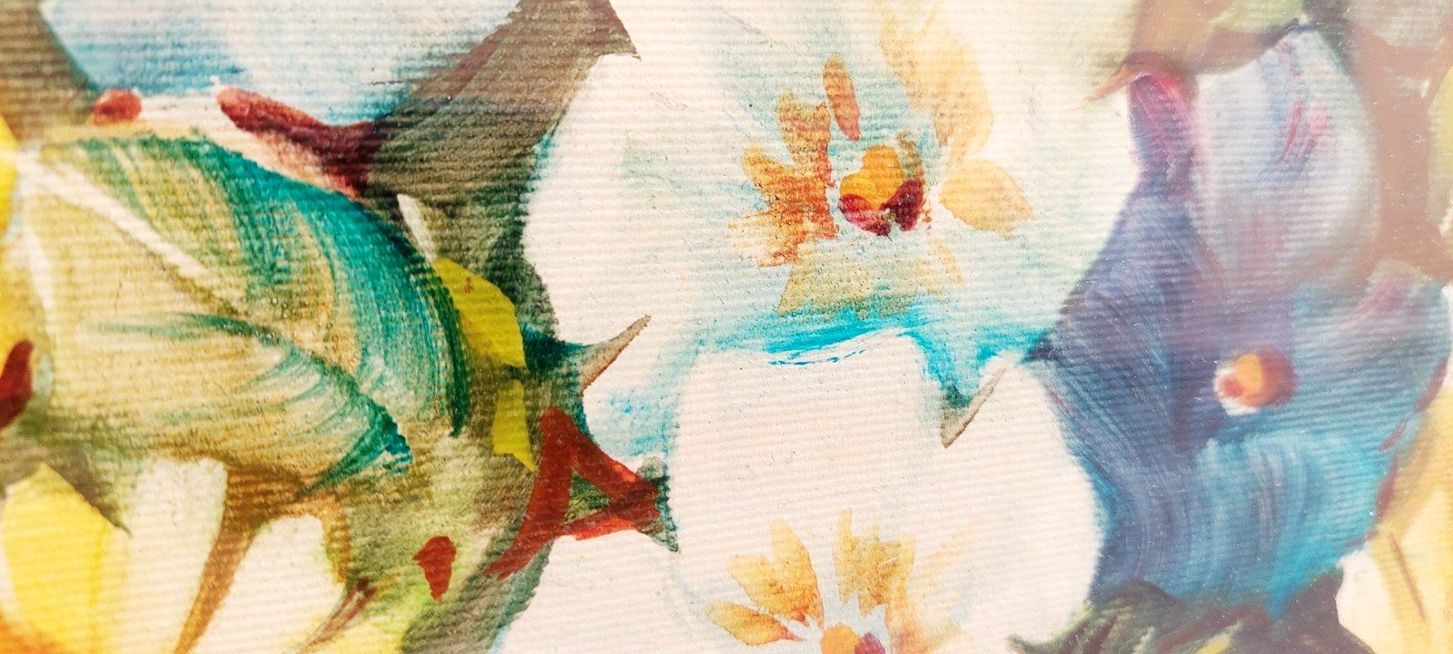 Oil Painting On Canvas Flowers A. René 50x70 Cm 60s/70s photo vintage