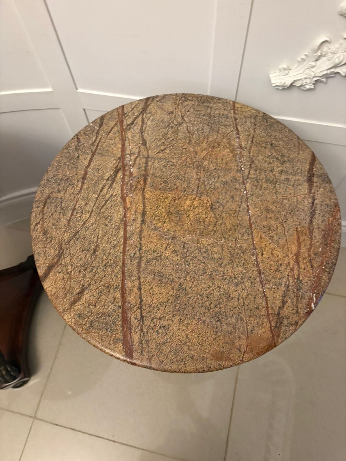 Antique Early 20th Century Quality Pair Of French Marble Top Gueridon Side Tables photo vinterior