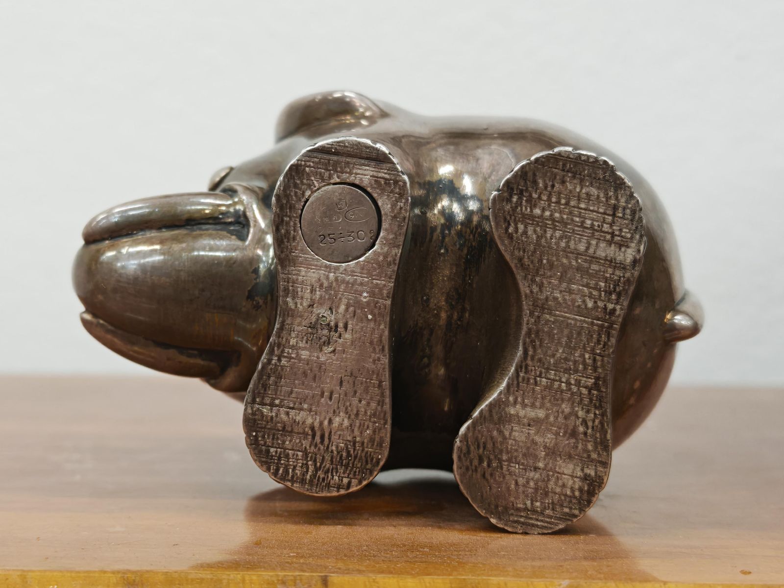 Mid Century Modern Silver Figurine Of An Elephant, 970 Silver, Italy 1960s