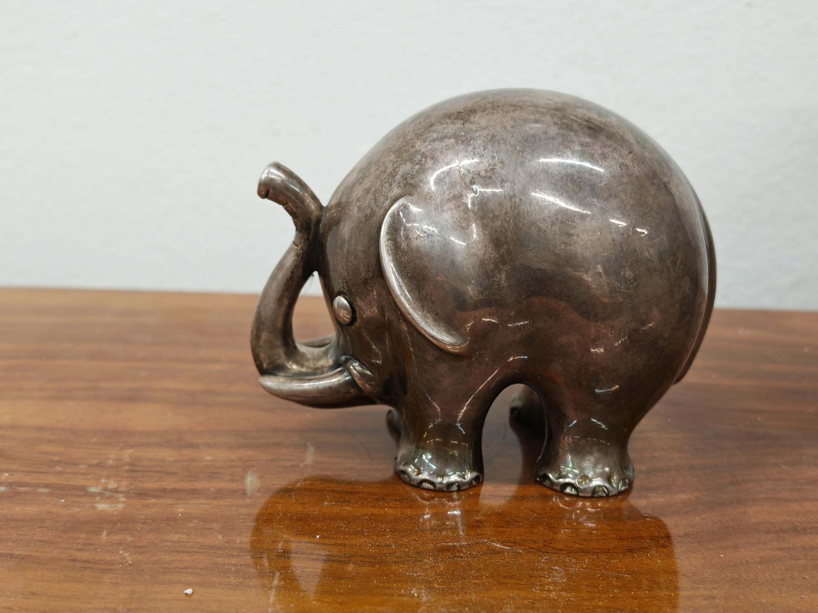 Mid Century Modern Silver Figurine Of An Elephant, 970 Silver, Italy 1960s photo buy