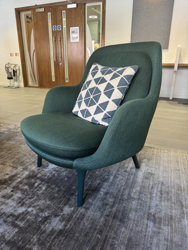 Fritz Hansen “Fri” Lounge Armchair   In Emerald Green (Two Available) photo furniture