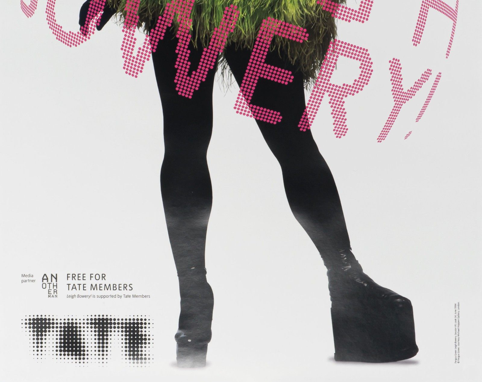 Original Tate Modern Leigh Bowery! London Art Exhibition Poster – A2 Size photo furniture