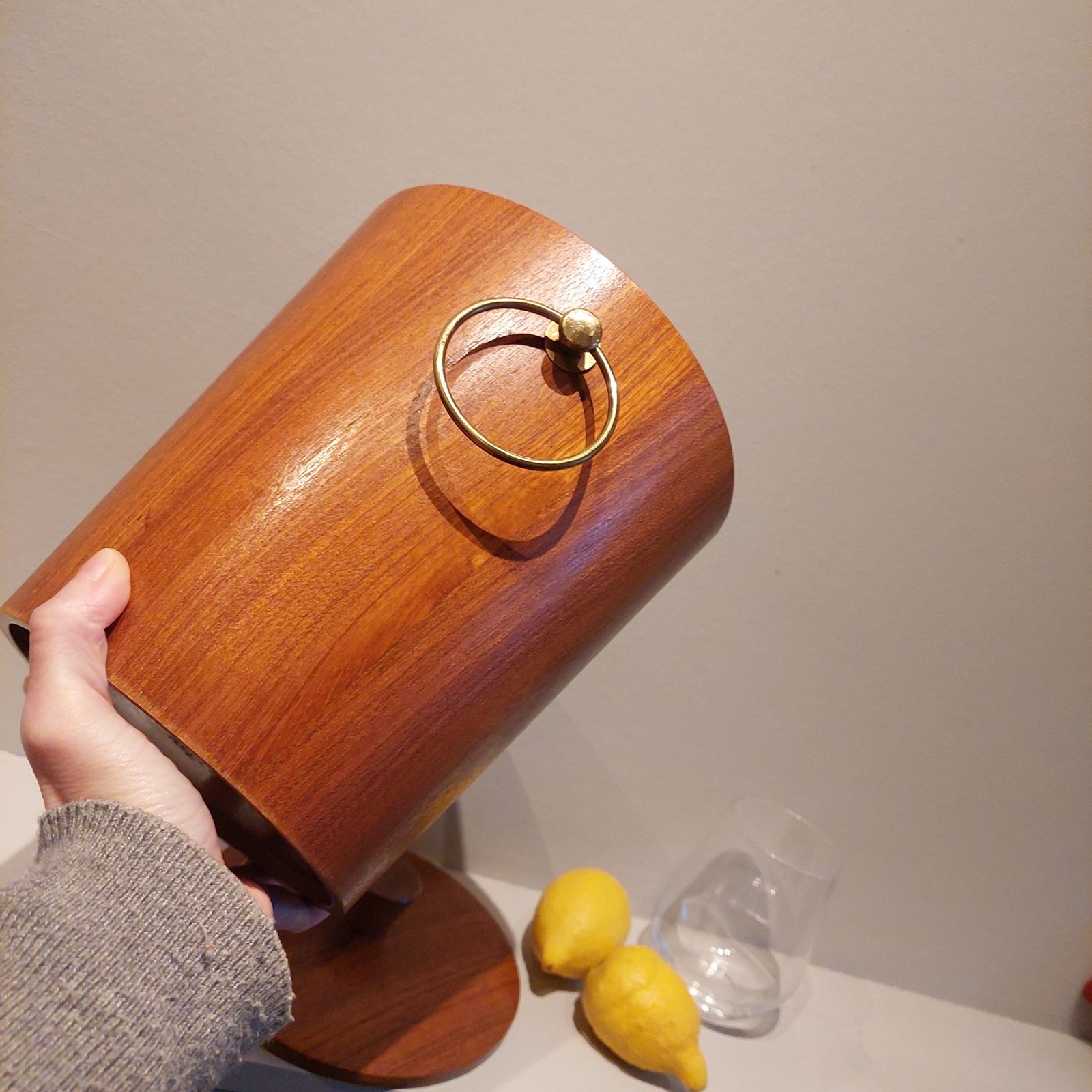 Mid Century Teak Ice Bucket  Tableware Drinkware Japan 60s photo buy