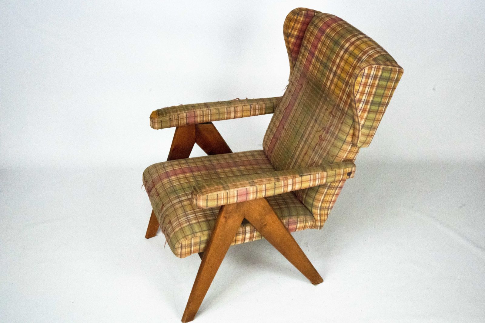 Furniture Italian Mid Century Modern Reclining Armchair, 1960s photo