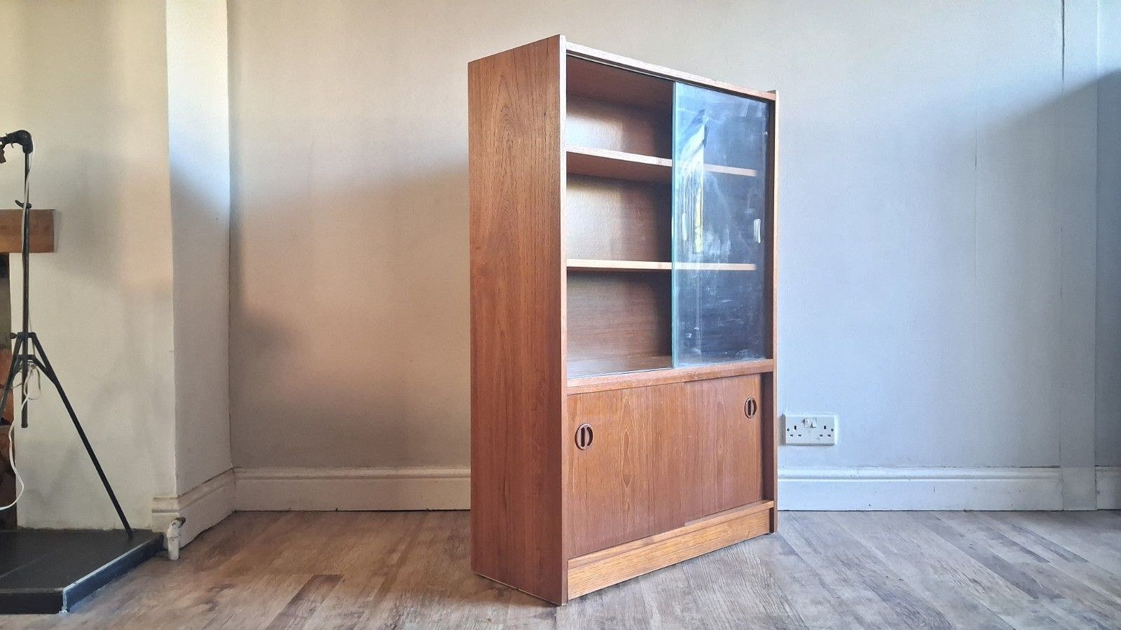Delightful 1970's Teak Mid Century Drink S/Display Cabinet , Bookcase ,Cupboard photo furniture