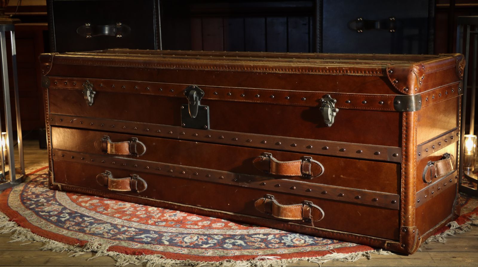 Stunning Timothy Oulton Harrow Leather Trunk Antique Whisky Chest photo 2500.0