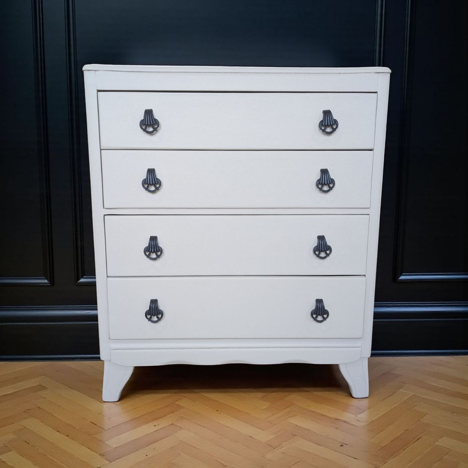 Vintage Mid Century Harris Lebus Neutral Taupe Chest Of Drawers photo for sale