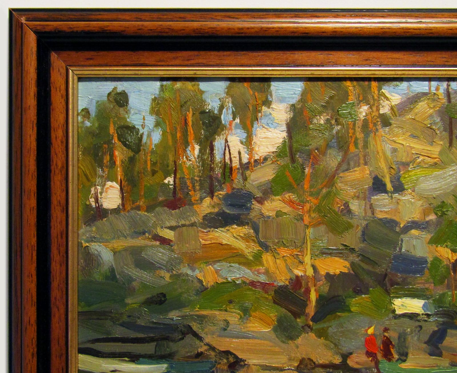 1960s Russian Impressionist Oil Painting By Aleksander Gusarevich "Fishing Day" photo 850.0