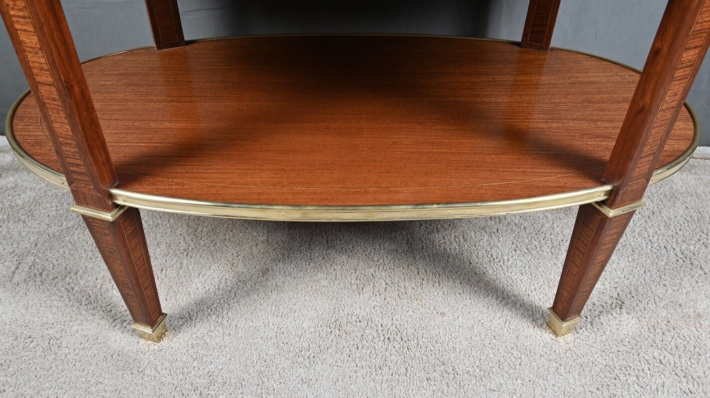 Three Tier Mahogany Serving Cart, Louis XVI Style – 1900 photo buy