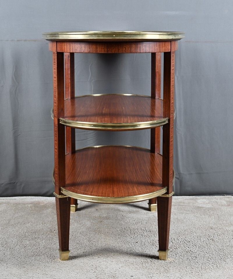 2220.0 Three Tier Mahogany Serving Cart, Louis XVI Style – 1900 photo
