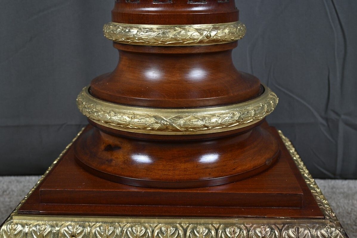 Mahogany Swivel Column, Napoleon III Style – 1900 photo vintage