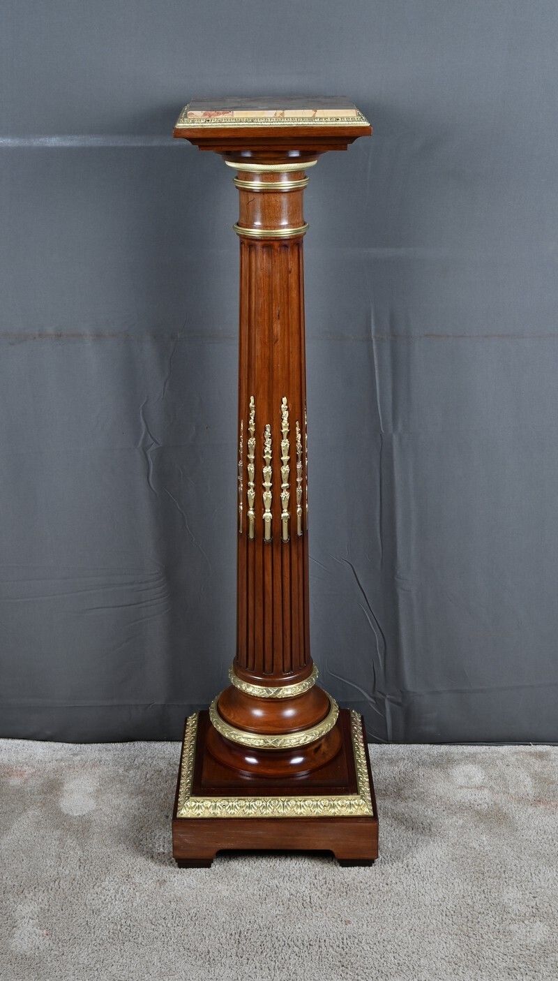 photo buy Mahogany Swivel Column, Napoleon III Style – 1900