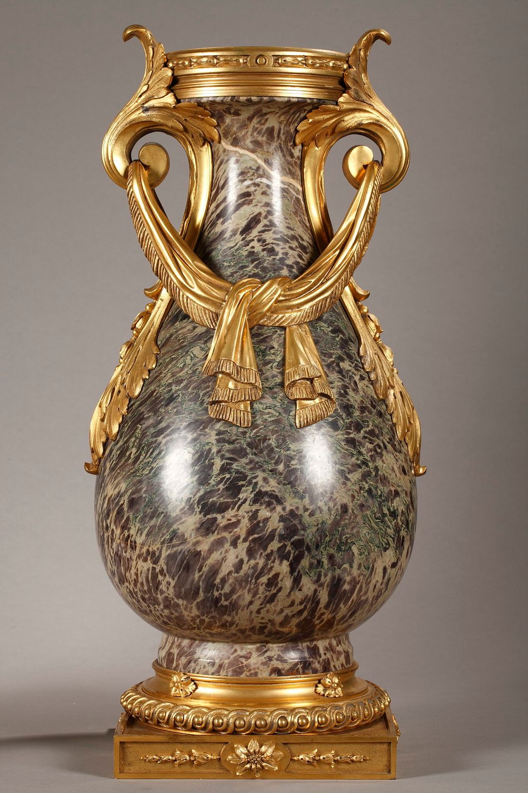 Pair Of Louis XVI Style Urns In Russian Jasper photo furniture