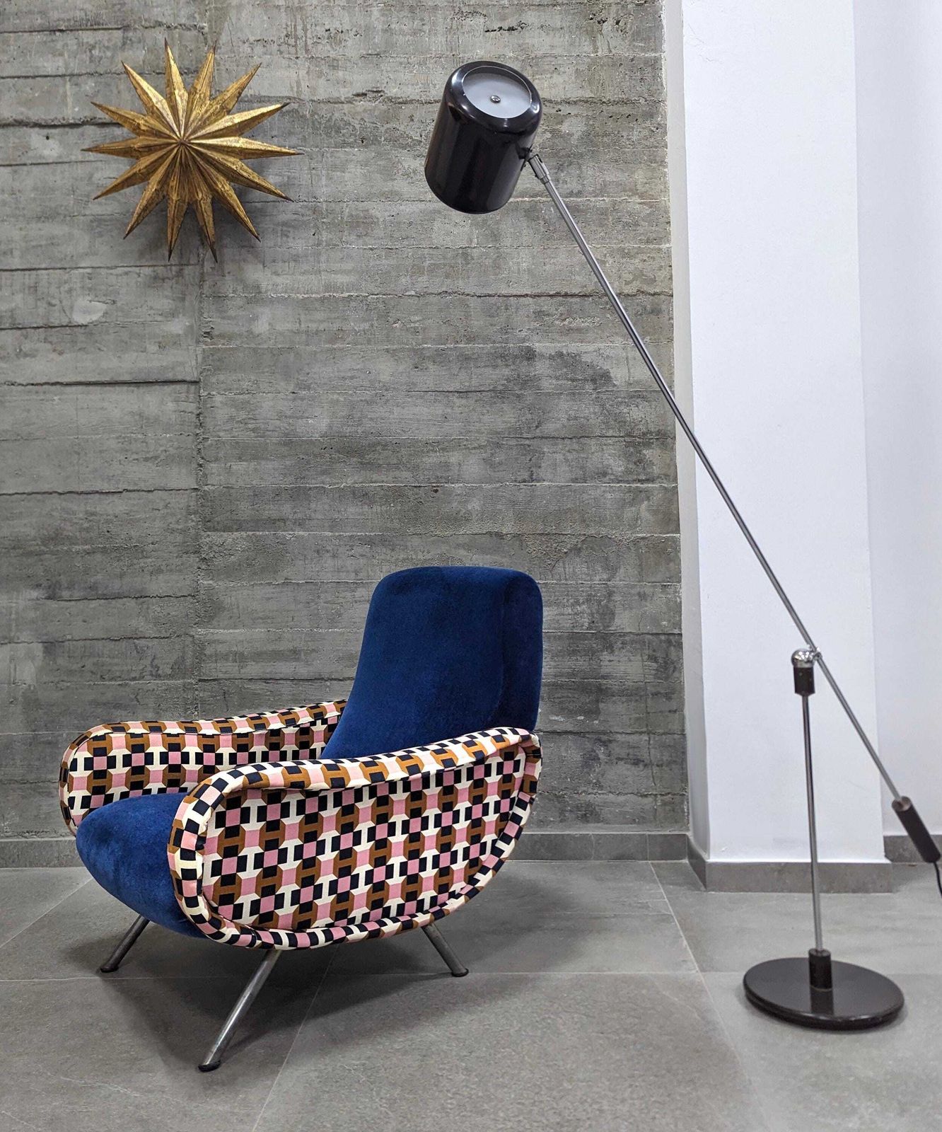 Marco Zanuso Pair Of Lady Armchairs In Blue Velvet Hermès Italy 1950s photo 11015.0