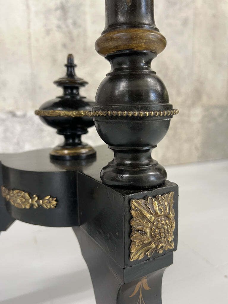 photo for sale 19th Century Circular Amboyna And Ebony Marquetry Table