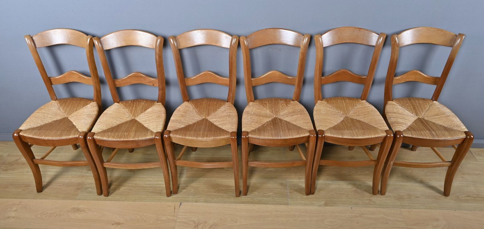 Set Of 6 Cherrywood Chairs, Louis Philippe Style – Late 20th Century photo vintage