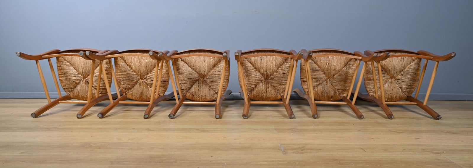 photo vinterior Set Of 6 Cherrywood Chairs, Louis Philippe Style – Late 20th Century