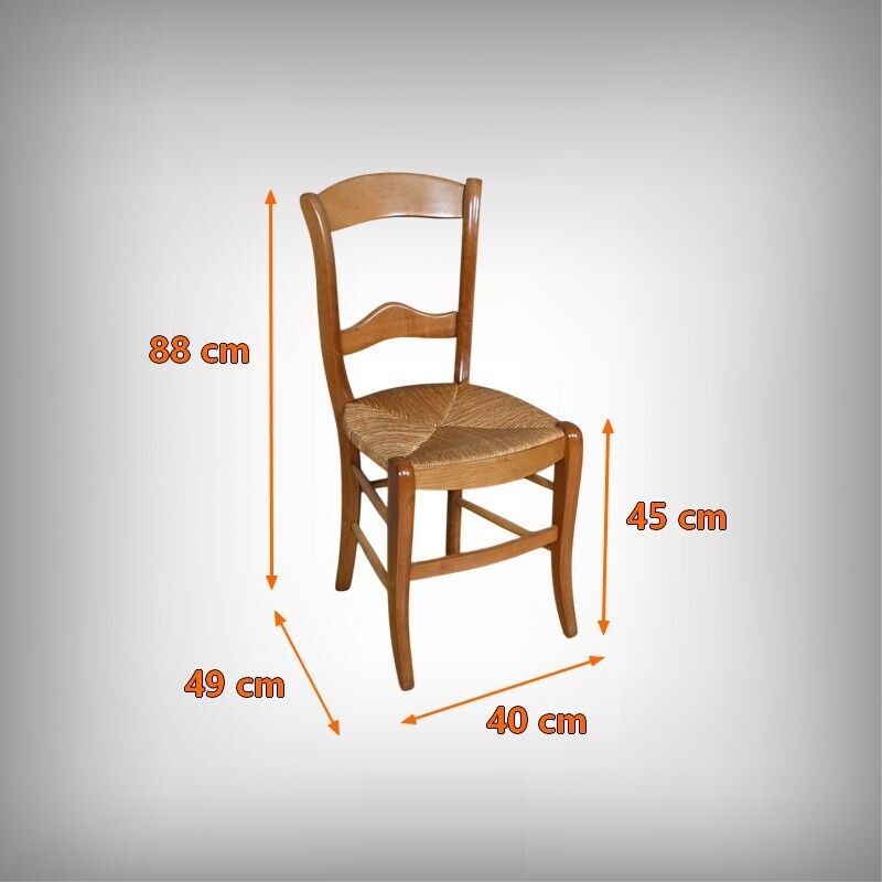 photo buy Set Of 6 Cherrywood Chairs, Louis Philippe Style – Late 20th Century