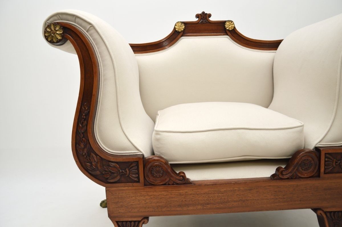 Pair Of Large Antique Regency Style Mahogany Armchairs photo Furniture