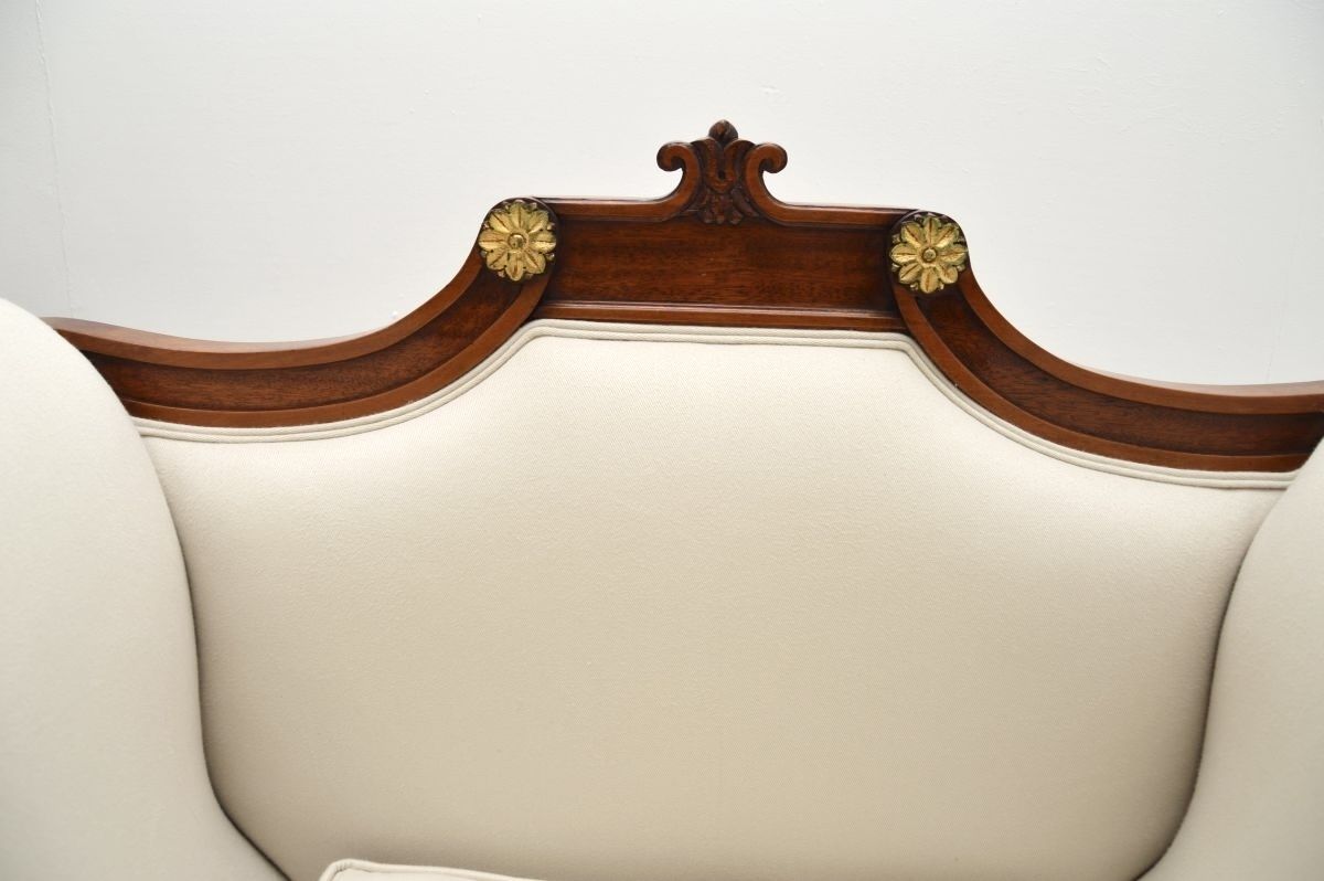 3835.0 Pair Of Large Antique Regency Style Mahogany Armchairs photo
