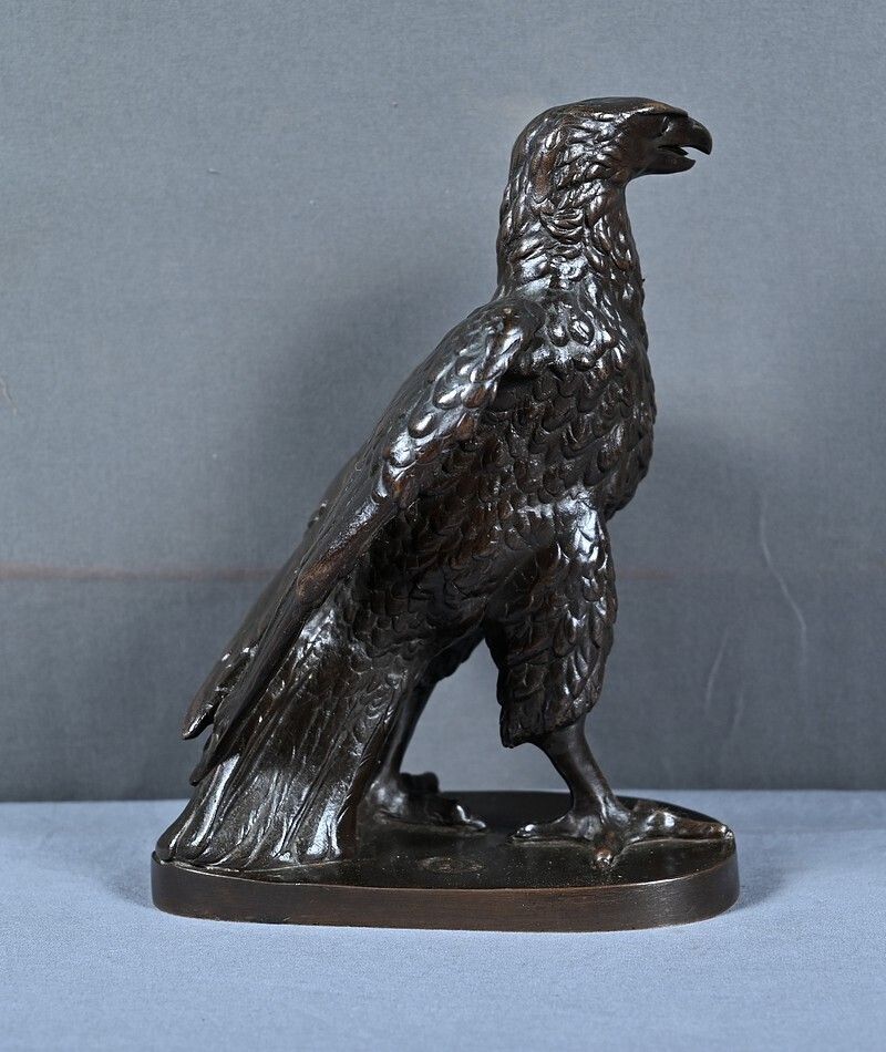 photo for sale Bronze Sculpture "The Watchful Eagle" After T. Gechter – Late 19th Century