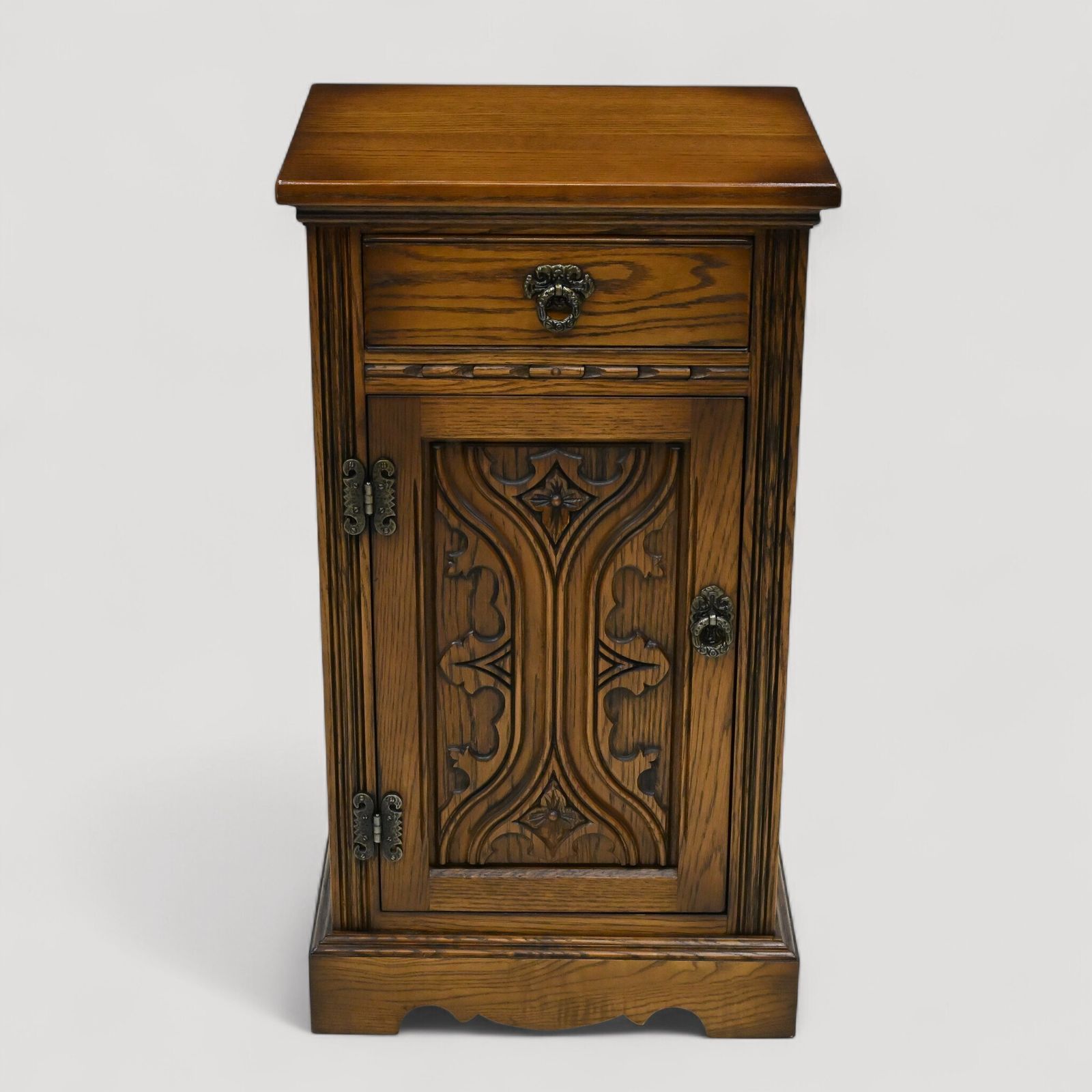 Old Charm Pedestal Cabinet Drawer Light Oak Free Delivery