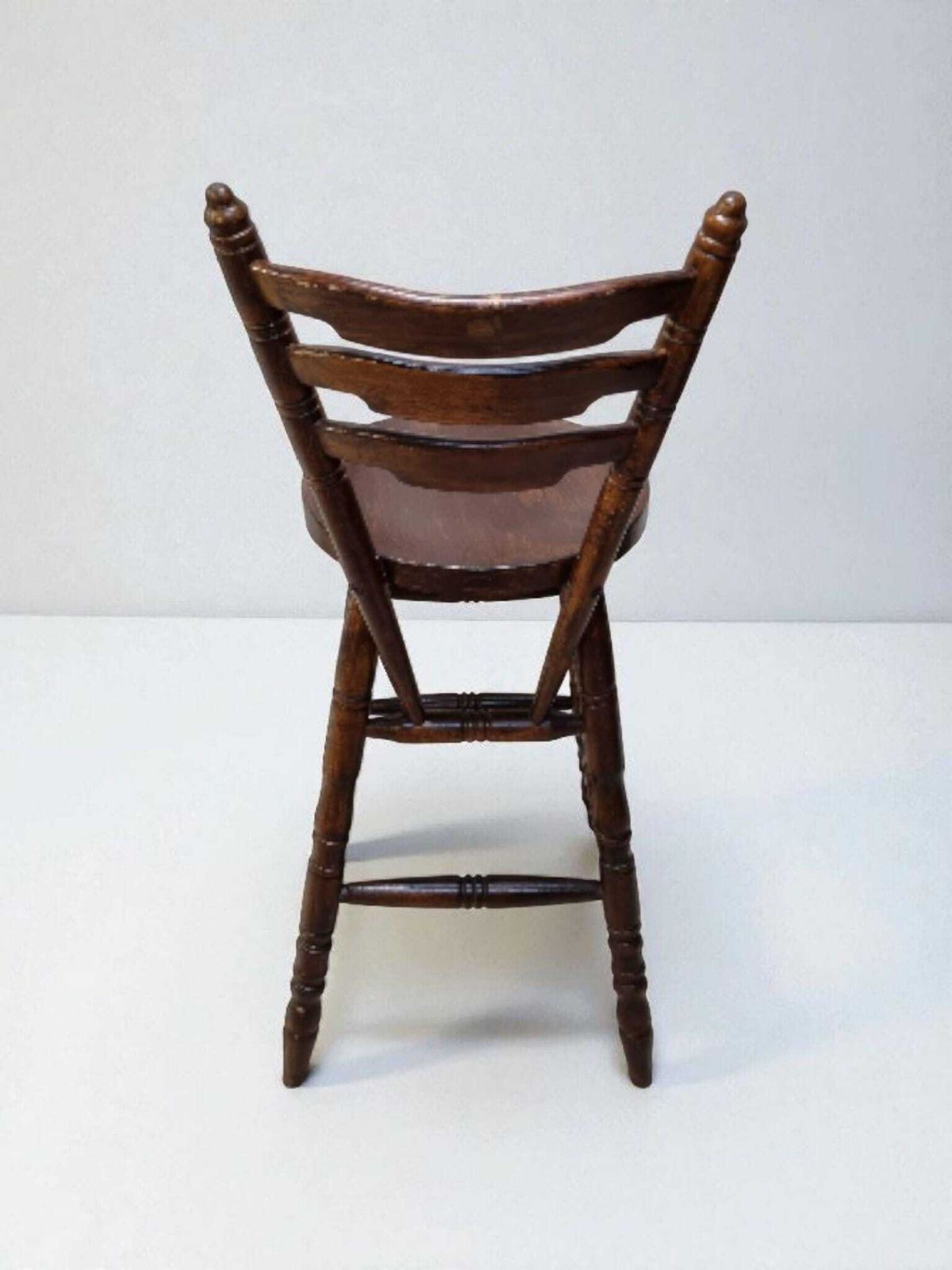 photo furniture Vintage High Bar Stool / C. 1960 / Solid Wood / Lovely Patina