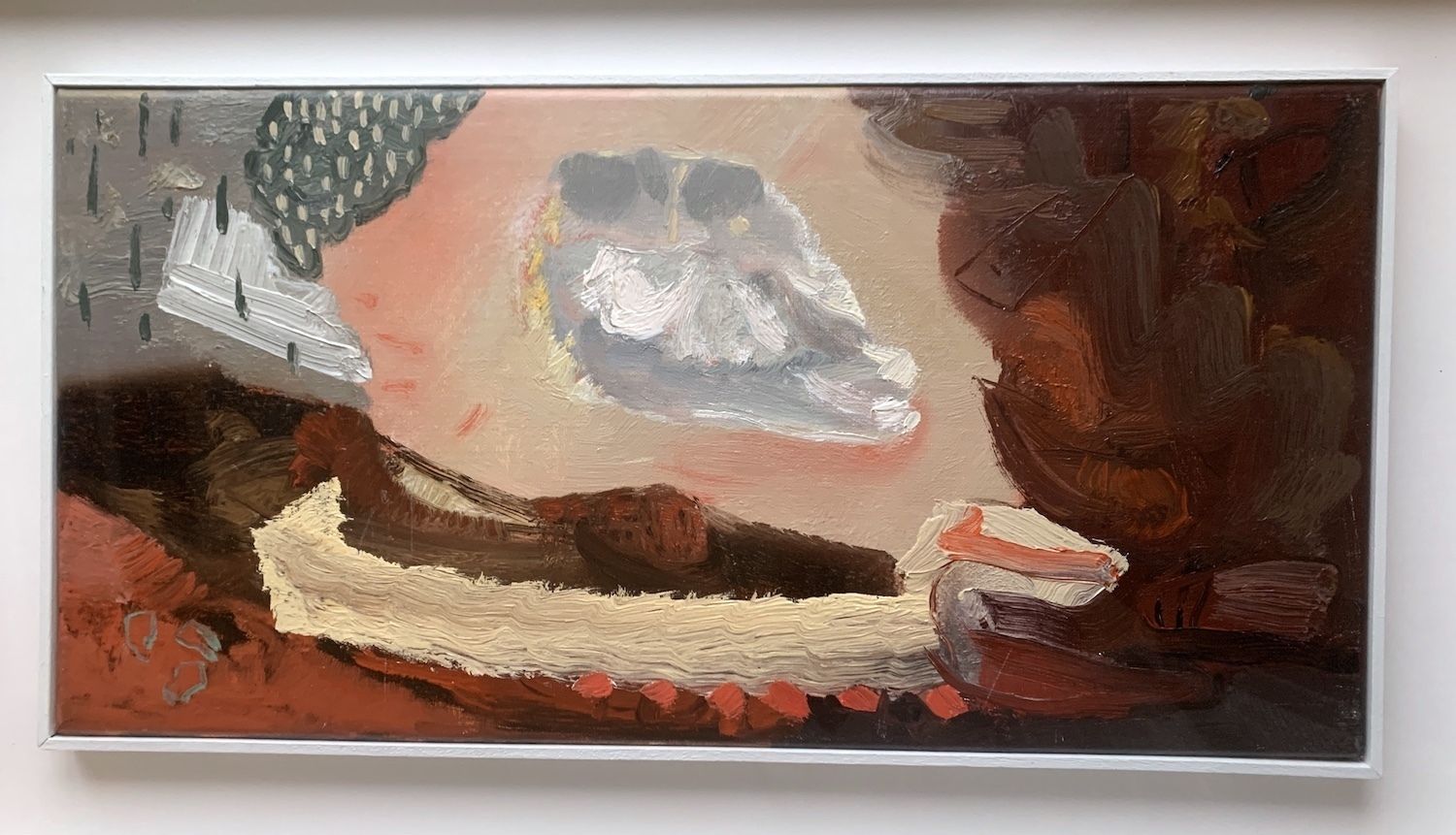 Maurice Cockrill Original Oil On Canvas Abstract Landscape Painting River Camal 1990s