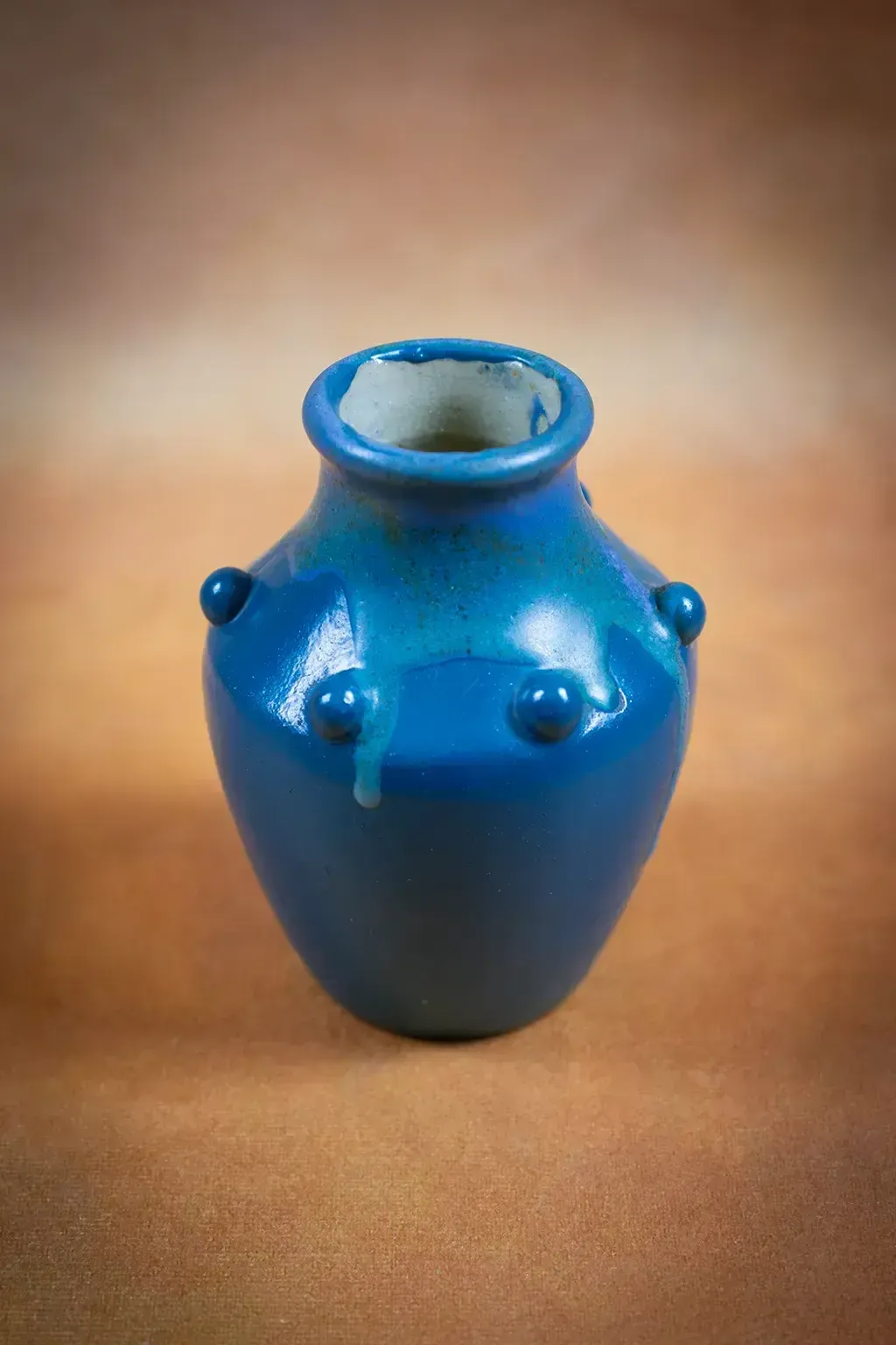 Petit vase en grès à glaçure, par Léon Pointu photo Décoration