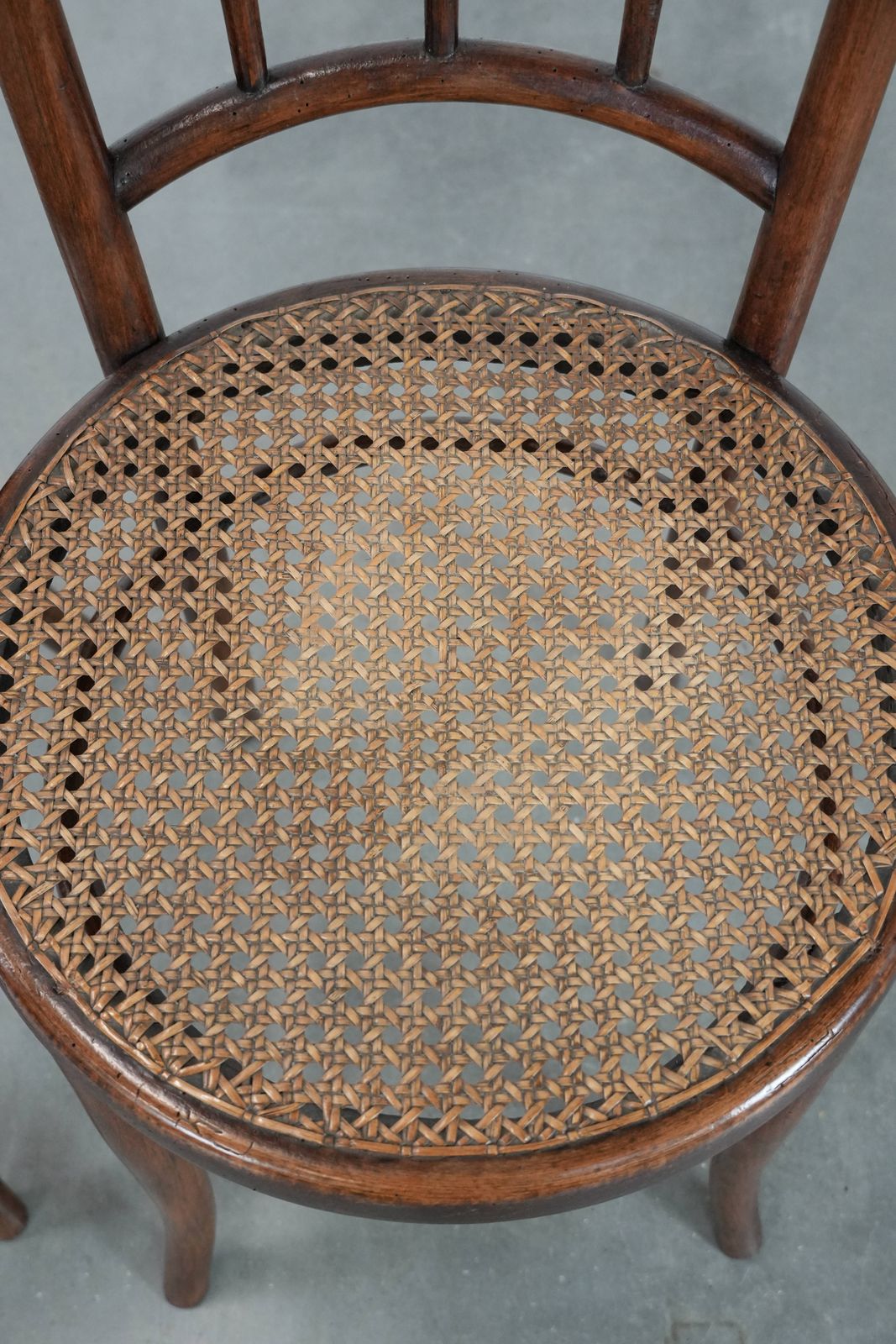 Beautiful Set Of 6 Wooden Vintage Bistro Chairs By Jacob & Josef Kohn Wien With Thatched Seat photo buy