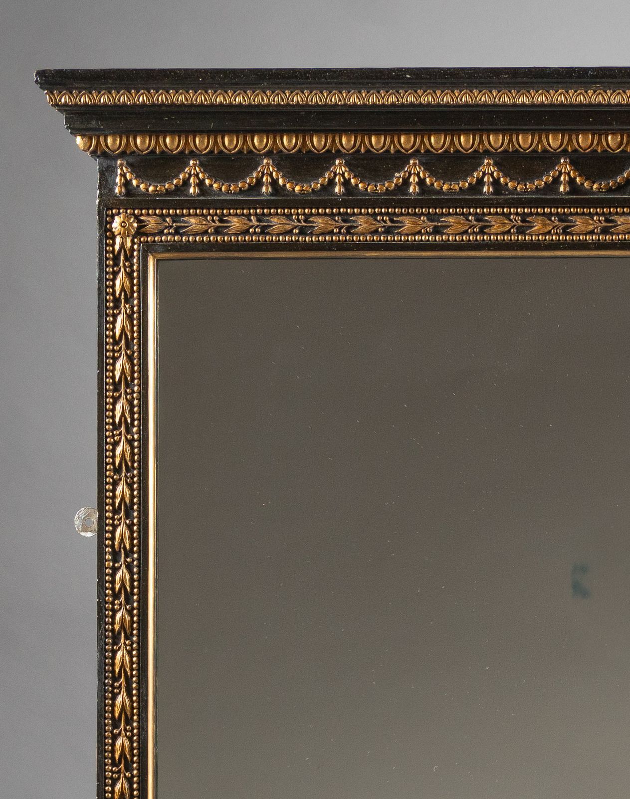 Large 19th Century Victorian English Ebonised And Gilt Overmantle Mirror photo Home Decor