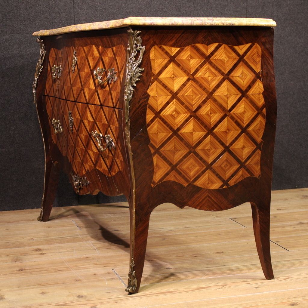 20th Century French Louis XV Style Inlaid Commode photo 3150.0