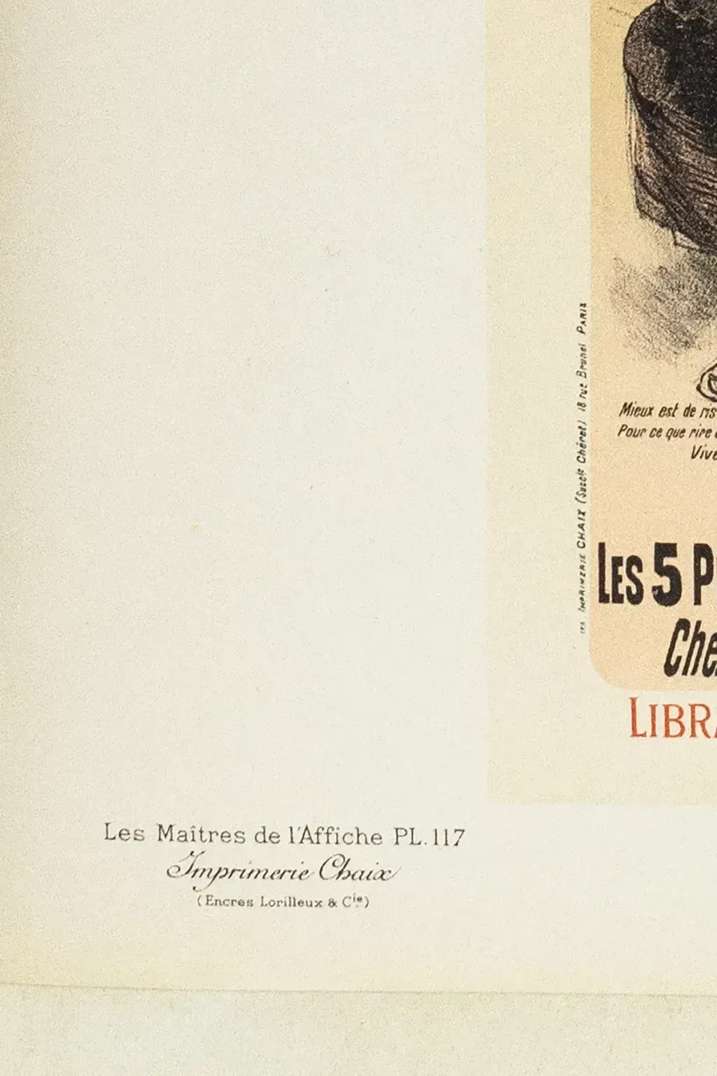 Affiche van Jules Chéret "Works Of Rabelais" geïllustreerd door Robida – Les Maîtres De L'affiche, Pl.117, 1898 photo Kunst