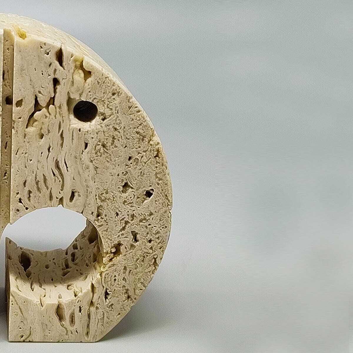 1970s Original Travertine Elephant Sculpture By Enzo Mari For F.Lli Mannelli photo buy