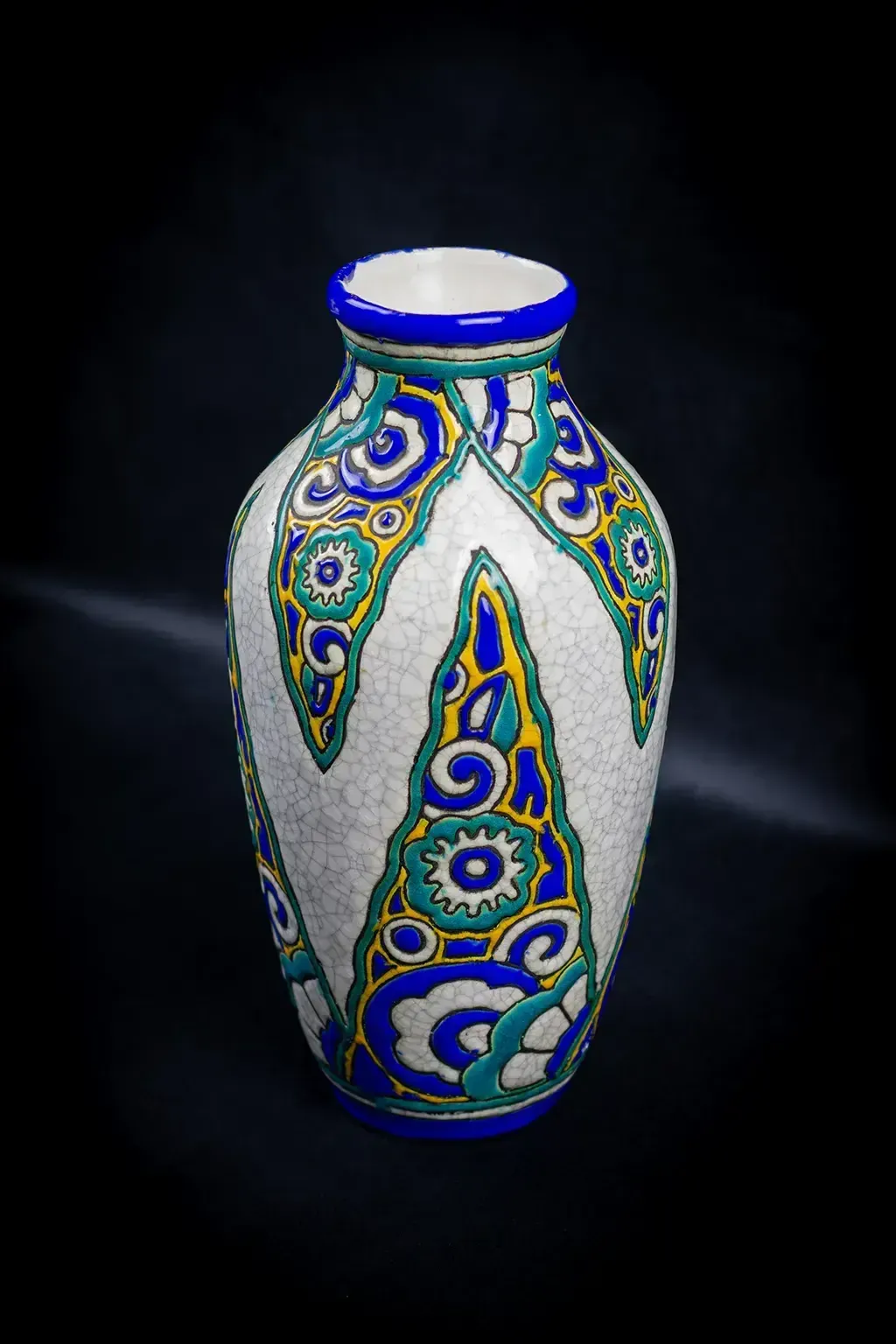 Décoration Vase en faïence craquelée par Charles Catteau (D.1101) photo