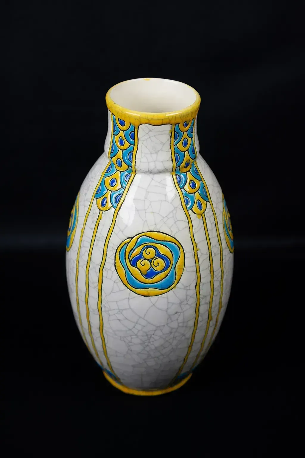 Vase en faïence craquelée Charles Catteau (D.751) photo for sale