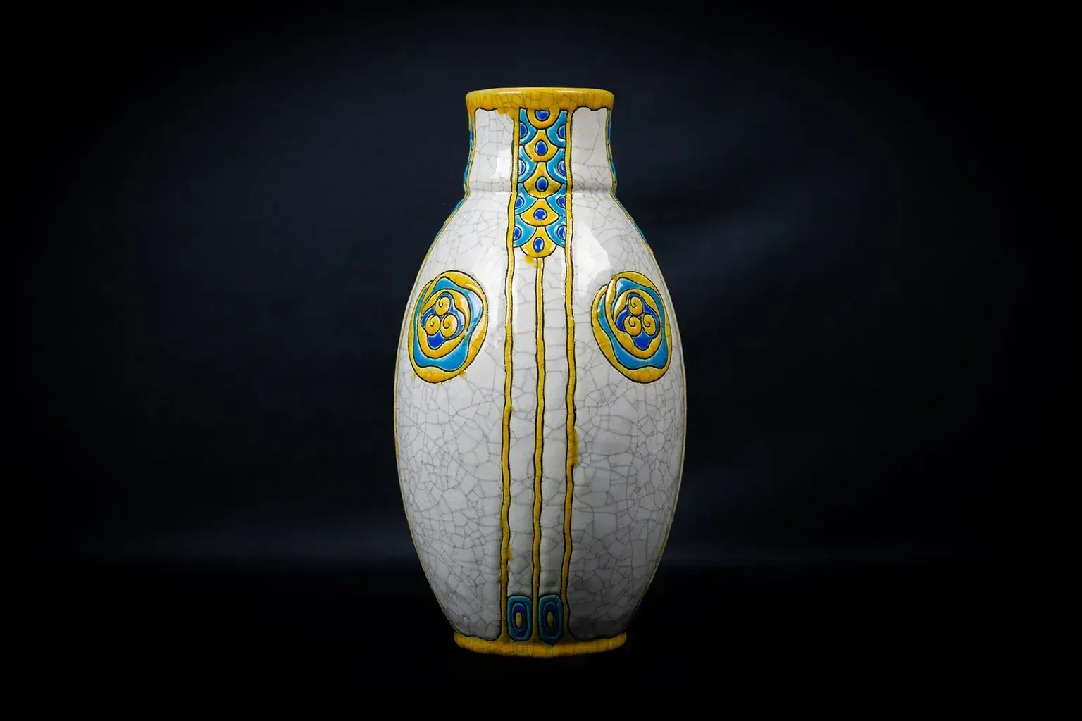 900.0 Vase en faïence craquelée Charles Catteau (D.751) photo