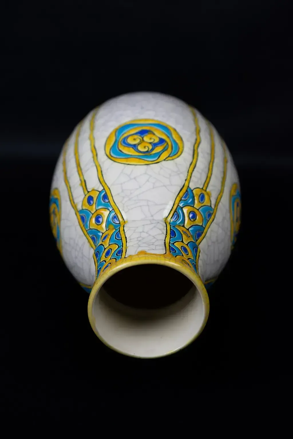 photo vinterior Vase en faïence craquelée Charles Catteau (D.751)
