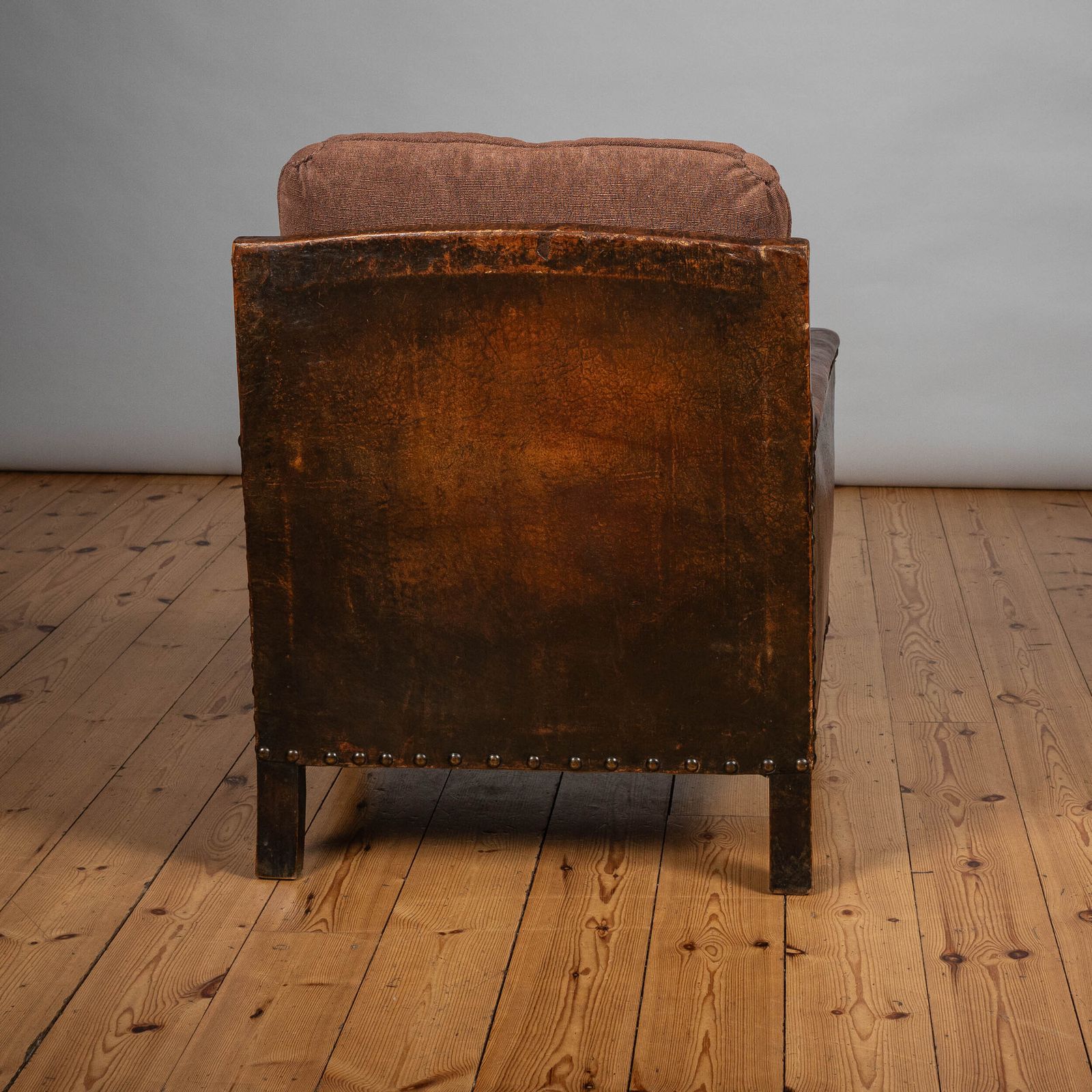 1930 Art Deco French Leather Club Armchair photo for sale