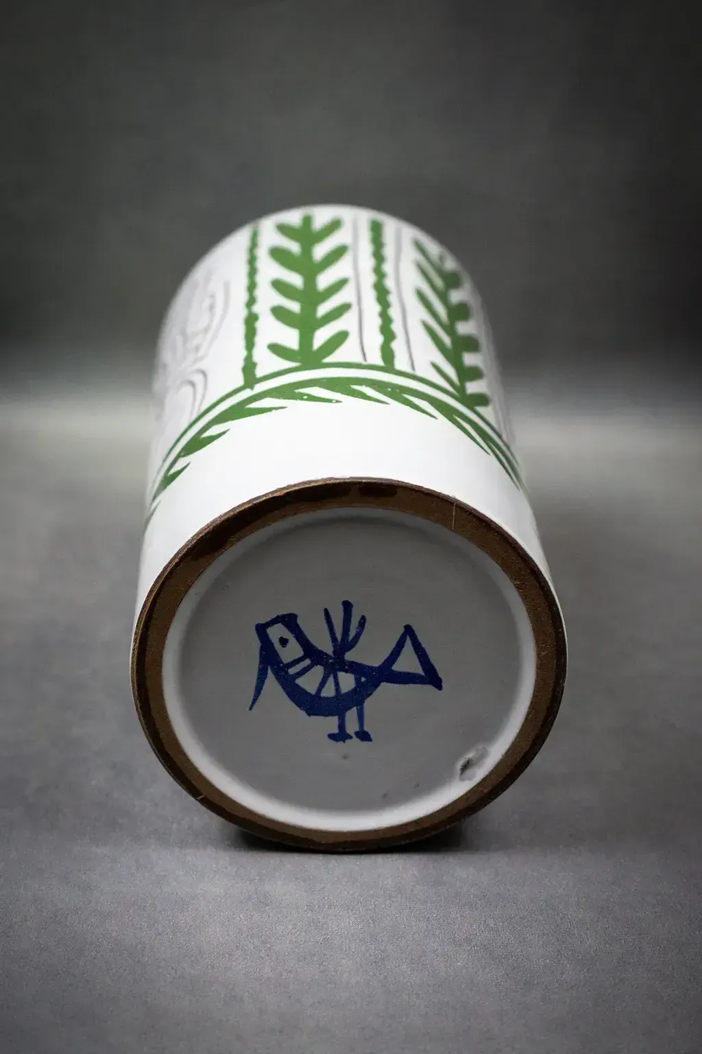 photo buy Vase cylindrique en faïence émaillée, par Michel Barbier