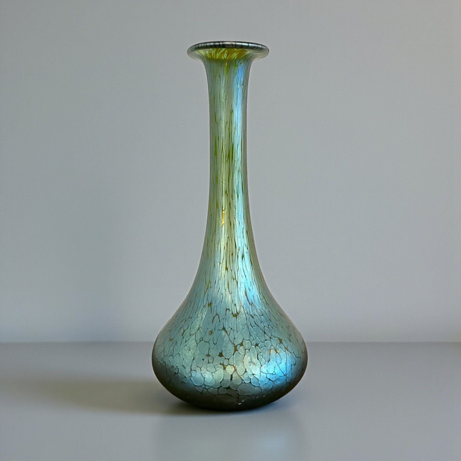 Iridescent Green Glass Vase By Loetz Circa 1900