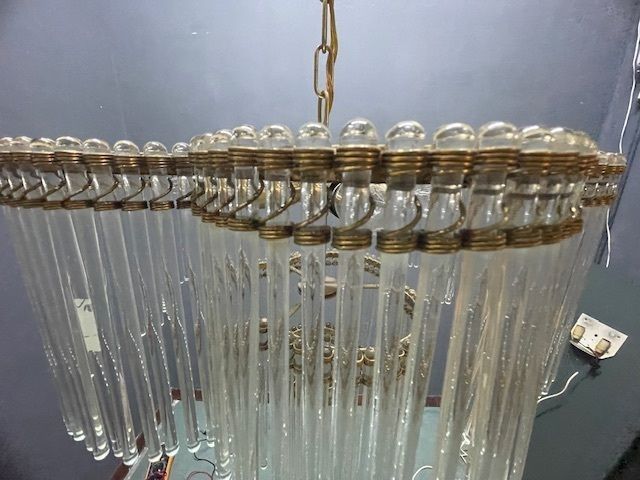 Murano Glass Rod Chandelier 1960’s photo 990.0
