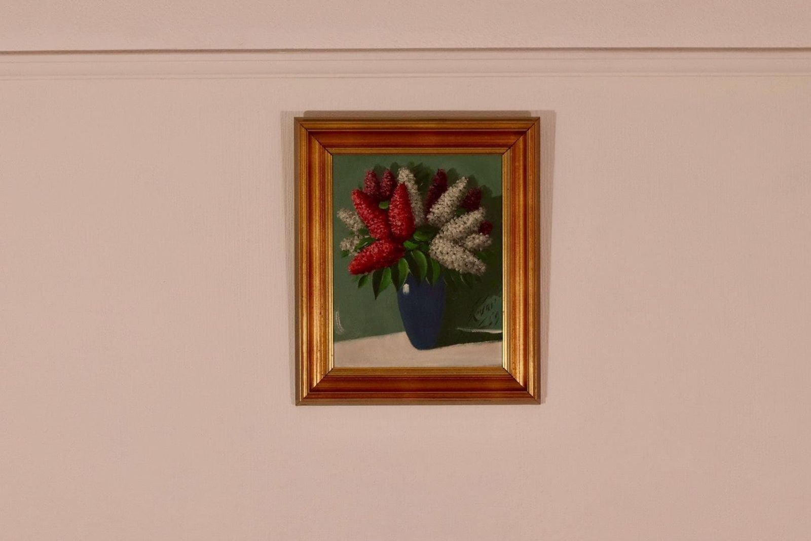 Original Swedish Oil On Panel – “Flower Still Life” – Indistinctly Signed, Vintage & Framed  38 × 30 Cm (15" × 11.8") photo for sale