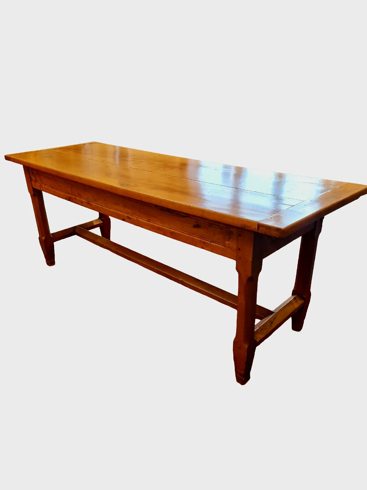 Large Antique French Elm And Fruitwood Farmhouse Refectory Style Dining Table C.1920 photo buy