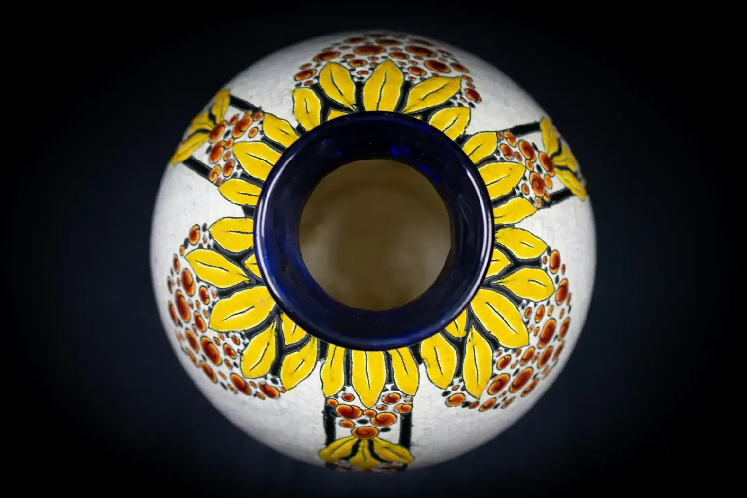 Décoration Vase en faïence craquelée Charles Catteau (D.746) photo