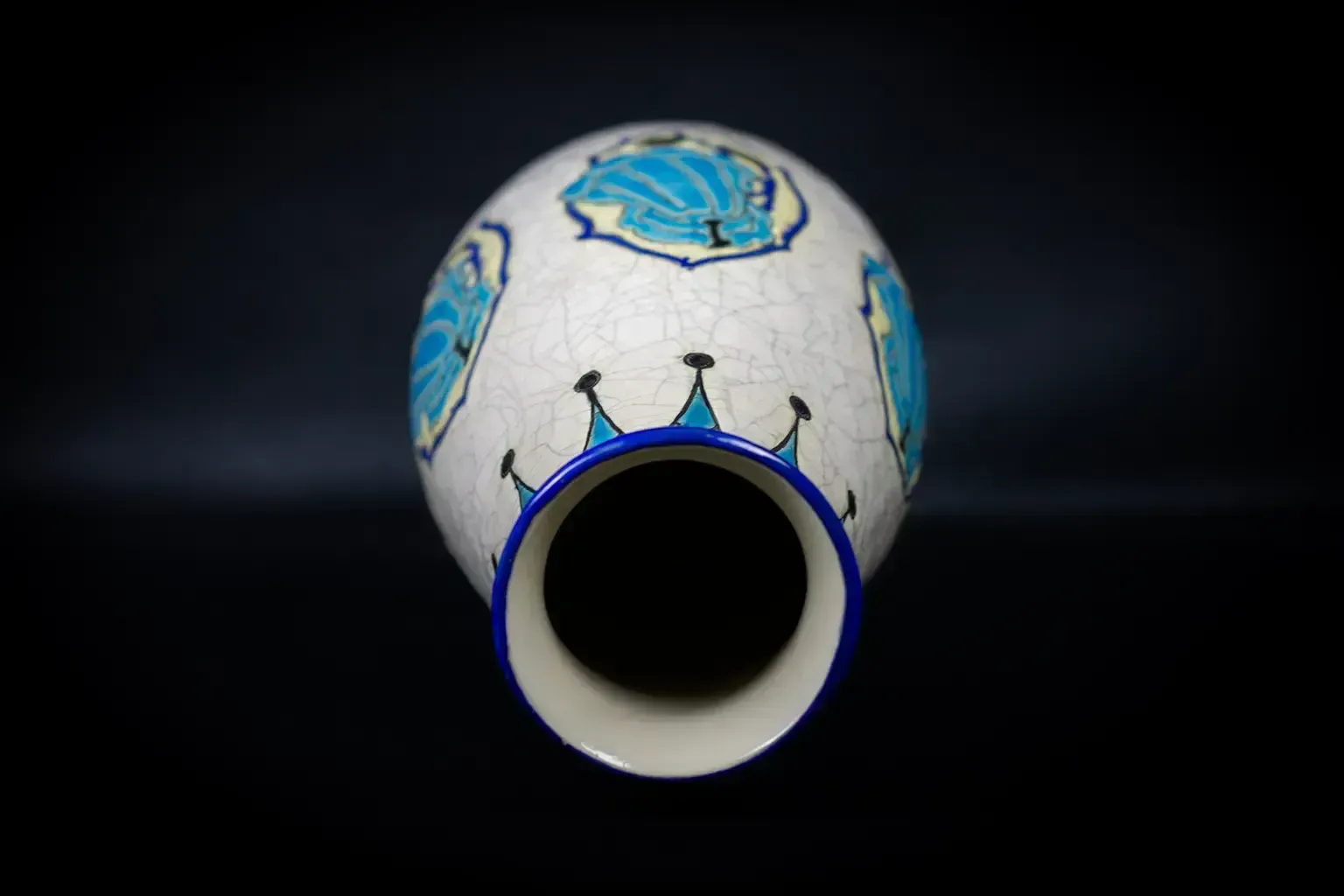 900.0 Vase en faïence à glaçure craquelée, Keramis pour La Maîtrise, par Maurice Dufrêne photo